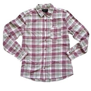 Cotton On Garments Long Sleeve Purple Plaid Flannel Button Down Shirt Men Sz M